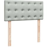 Box spring krevet s madracem svjetlosivi 90x190 cm baršunasti | shoptok.hr