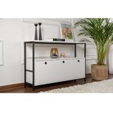 Hanah home Bijeli pomoćni stol u mat dekoru 29,5x120 cm Solace – Cijene