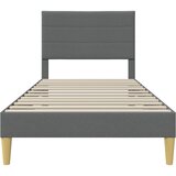  Krevetna konstrukcija Tamnosiva 100 x 190 cm Tkanina | shoptok.hr