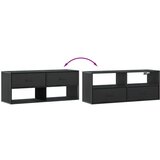 vidaXL TV omarica črna 100x31x39,5 cm inženirski les in kovina | Shoptok.si