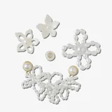 White pearl beaded 5 pack