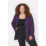 Trendyol Curve Purple Oversize Blazer Woven Jacket Cene