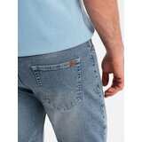Ombre Men's denim shorts with rolled up leg - light blue | shoptok.hr