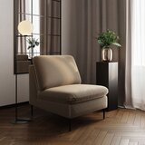Rodier Svetlo rjav žameten fotelj Belle – | Shoptok.si