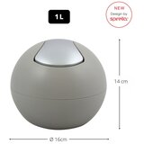 Spirella Sivorjav plastičen koš za smeti 1 l Bowl Matt – | Shoptok.si