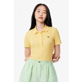 Lacoste Majice & Polo majice RIBBED COLLAR SHIRT Rumena | Shoptok.si