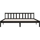  Okvir za krevet od masivne borovine crni 200 x 200 cm | shoptok.hr