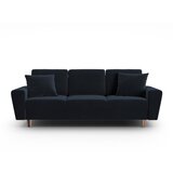 Cosmopolitan Design Tamno plava baršunasti sklopiva/s prostorom za odlaganje sofa 235 cm Kyoto – Cijene