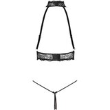 Abierta Fina otvoreni komplet donjeg rublja s lancima (crna) - XL | shoptok.hr