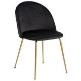 Livetastic STOL, kovina, tekstil črna, zlate barve | Shoptok.si