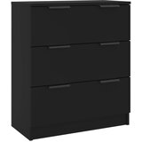 vidaXL Komoda črna 60x30x70 cm inženirski les, (20601154) | Shoptok.si
