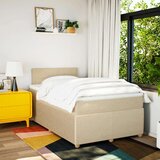  Krevet box spring s madracem krem 120 x 190 cm od tkanine | shoptok.hr