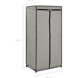vidaXL 282440 Wardrobe Grey 75x50x160 cm | shoptok.hr