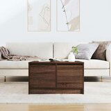 vidaXL Kavna mizica s predali rjav hrast 70,5x70x40 cm | Shoptok.si