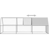 Vanjski kavez za kokoši 2 x 6 x 2 m od pocinčanog čelika | shoptok.hr