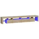 Maison Chic TV omarica - TV stojalo - Televizijska omarica z LED lučkami sonoma hrast 260x36,5x40 cm, (21699231) | Shoptok.si