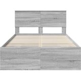  Krevetna konstrukcija s uzglavljem Siva Sonoma 120 x 123 cm | shoptok.hr