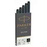 Parker Črnilni vložek Quink, črn, 5 kosov