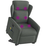  Električni masažni naslonjač na podizanje od tkanine tamnosivi | shoptok.hr