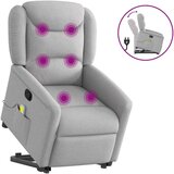 vidaXL Masažni naslonjač na podizanje od tkanine oblačnosivi | shoptok.hr
