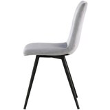 CARRYHOME STOL, kovina, tekstil svetlo siva | Shoptok.si