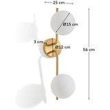 Kave Home Bela/v zlati barvi stenska svetilka Brisia – | Shoptok.si
