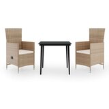  3-dijelni vrtni blagovaonski set s jastucima bež | shoptok.hr