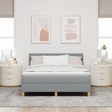  s opruga kutije Svijetlo siva 160 x 200 cm tkanina | shoptok.hr