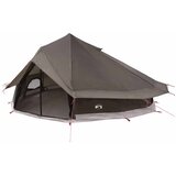 vidaXL Tipi šator 20-osobni Smeđa siva Poliester i čelik - Smeđa siva 20 osoba | shoptok.hr