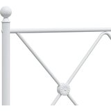  Metalni okvir za krevet s uzglavljem bijeli 107x203 cm | shoptok.hr