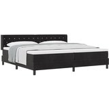 vidaXL Postelja s vzmetnico Črna 200x200 cm Žamet | Shoptok.si