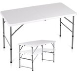 Vilde zložljiv catering miza 2v1 120 &amp;times; 60 cm &amp;ndash; nastavljiva vi&amp;scaron;ina 49/73,5 cm Slike