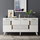 Woody Fashion Moda - White, Gold WhiteGold Console