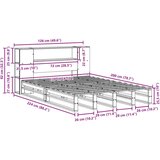 vidaXL Knjižna postelja brez vzmetnice bela 120x200 cm trden les | Shoptok.si