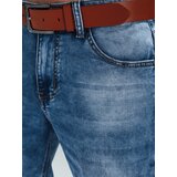 DStreet Spodenki męskie jeansowe niebieskie z paskiem | shoptok.hr