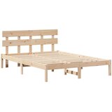  Krevetna konstrukcija Smeđa 150 x 200 cm Čvrsto borovo drvo | shoptok.hr