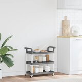 Kolica s 3 razine siva 77 x 34 x 72 cm aluminijska | Eponuda.com