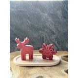 Aberto Design Dekorativna figura Christmas Stone, Crvena Cene
