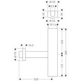 Hansgrohe 52100000 Flowstar Premium sifon za umivalnik spodnji del | Shoptok.si