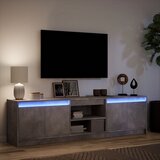 TV ormarić s LED svjetlima boja betona 180x34x50 cm drveni | Eponuda.ba