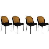 Hanah home Dore-142 V4 MustardBlack Chair Set (4 Pieces) | ePonuda.com