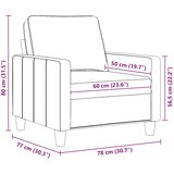  Fotelja Svjetložuta 60 cm od tkanine | shoptok.hr