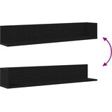  Zidne police 2 kom crne 100x16,5x16,5 cm konstruirano drvo | shoptok.hr