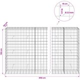  Gabion s žicom debljine 3,5 mm i mrežom 10x10 cm 650x50x150 cm | shoptok.hr