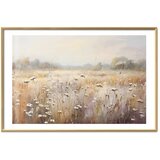  Plakat Impressionist meadow – field landscape in a pastel colour palette 60x40 Zlatni okvir s margom | shoptok.hr