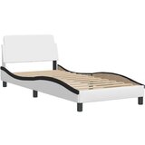  Okvir kreveta s LED svjetlom bijelo-crni 90x200 cm umjetna koža | shoptok.hr