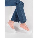 Shelvt Classic platform sneakers light pink | Shoptok.si