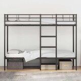 vidaXL Dvoposteljna postelja brez vzmetnice črna 90x190 cm jeklo | Shoptok.si