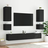  Zidni TV ormarić s LED svjetlima crni 40,5 x 35 x 40 cm | shoptok.hr