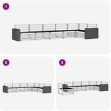  Set vanjskih sofa 6 pcs Prirodna 402 x 172,5 x 73 cm | Eponuda.com